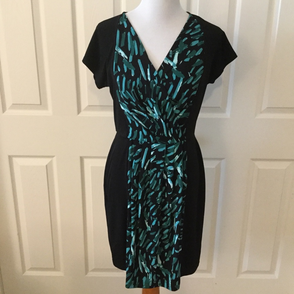 New Banana Republic Green & Black Dress